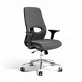 Fabric office chair with adjustable height and armrests grey color 45 x 60 x 100cm