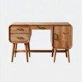 Wooden desk with three drawers and one cabinet for home office use 120 x 50 x 75cm