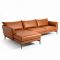Leather sectional sofa with chaise for living room 200 x 95 x 85cm